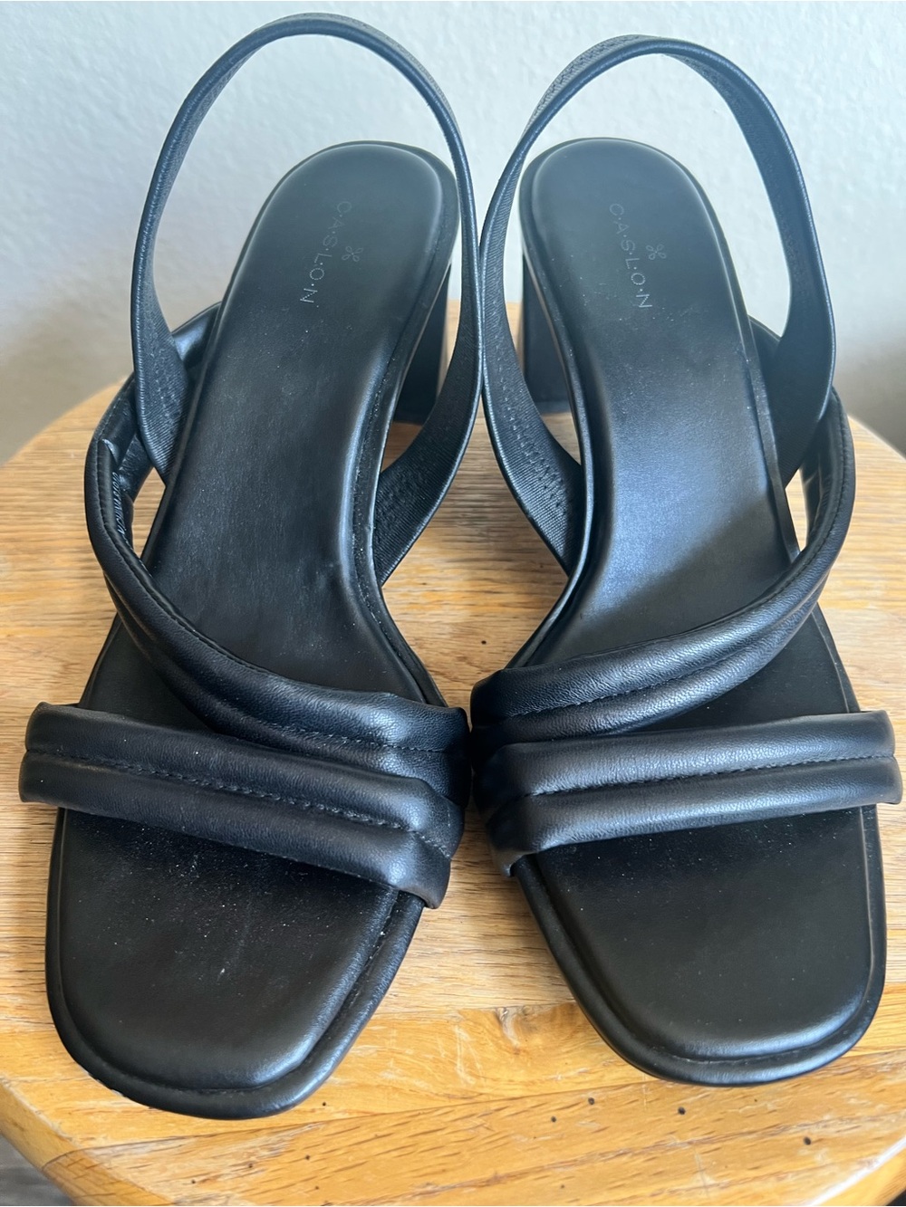 Caslon Black Padded Slingback Heels